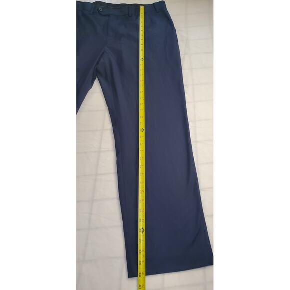 MICHAEL KORS Size 40x30 Mens Navy Blue STRETCH Business Casual Pants Slacks Ca14 - Picture 2 of 6